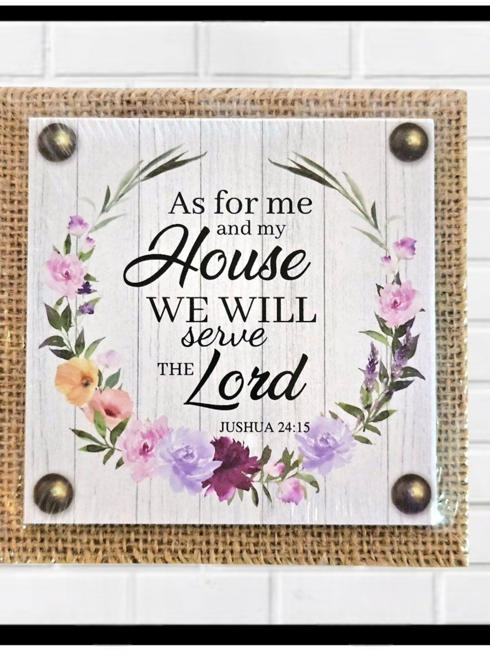 NIP Brand New Sealed Joshua 24:15 Tabletop Plaque As For Me And My House Sign 5x